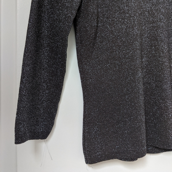 Embellished Neckline Shimmery Dressy Top - Picture 8 of 10